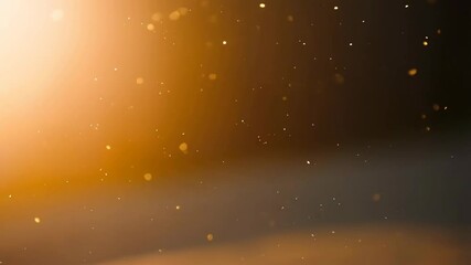 Wall Mural - abstract golden particles floating with a bokeh background for overlays and design elements