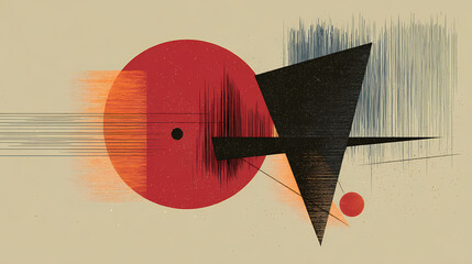 Wall Mural - abstract art with geometric shapes with colorful textures, perfect for home or office decoration. mi