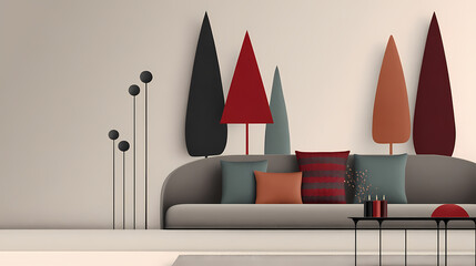 Wall Mural - living room interior