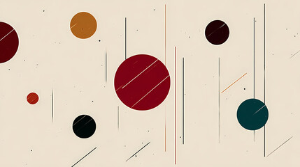 Wall Mural - minimalist polka dots pattern