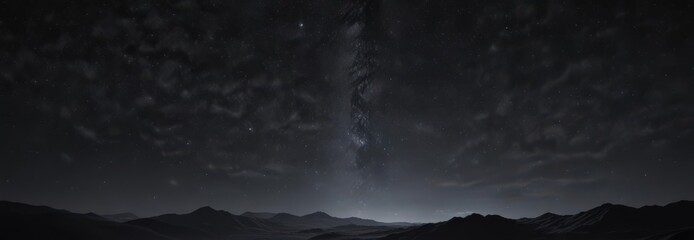 Wall Mural - Vast, star-studded midnight sky  Deep black backdrop , glitter, cosmic