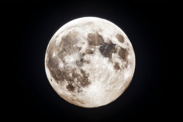 Wall Mural - Full Moon in Night Sky