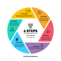 Wall Mural - infographic circular diagram with 6 options. round chart that can be used for business analytics, da
