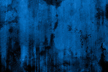 Aufkleber - Old wall pattern texture cement blue dark abstract  blue color design are light with black gradient background.