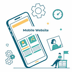 Mobile website design development responsive interface