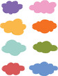 ©  ndaofi - Collection of colorful clouds clipart