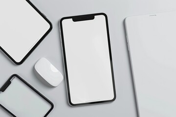 Pixel Perfect Picture of White Smart Phone and Tablet