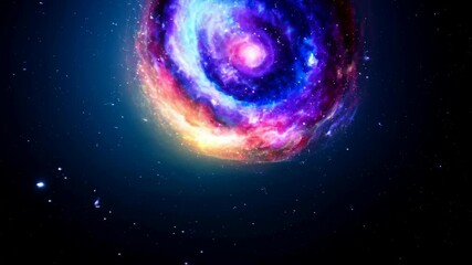 Wall Mural - cinematic 3d render reveals a vibrant nebula in deep space, radiating cosmic energy and swirling wit