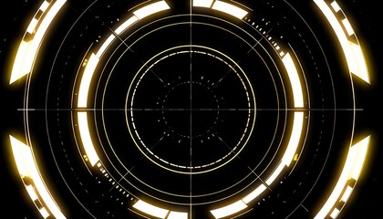 Wall Mural - futuristic digital target on a dark background