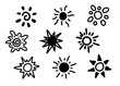 © DKS VECTOR - set of black and white icon sun