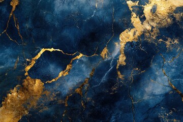 Wall Mural - elegant gold and blue marble texture background perfect for product presentation and design, gold an