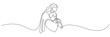 © bakullogo - one continuous line jesus hugging child.single line jesus giving help.vector illustration jesus line art.eps 10