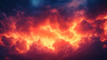 Wall Mural - fiery upward trend highlighting triumphant growth with a dramatic twilight sky in the background