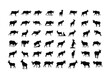 © Nabo  - Goat Ram Silhouette Vector Clipart with white background .