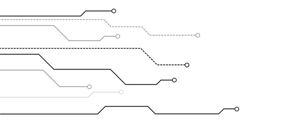 Poster - Vectors Abstract connecting lines and dots. global communication technology background