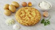 © Candice - Photo of Spanish Omelette Ingredients on Marble