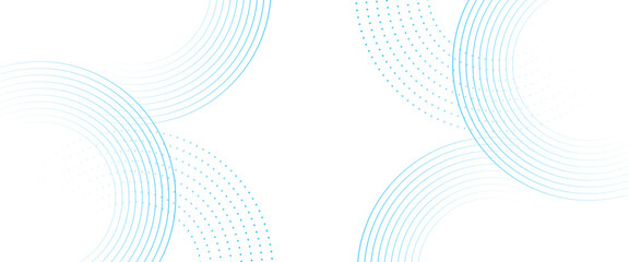 Wall Mural - vector circle white and blue technology pattern background.
