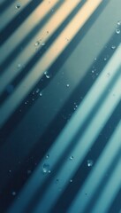 Fototapete - Striking Teal Background with Parallel Lines and Water Droplets for Eye-Catching Visuals