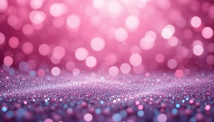 Wall Mural - sparkling silver glitter on pink background abstract holiday banner texture
