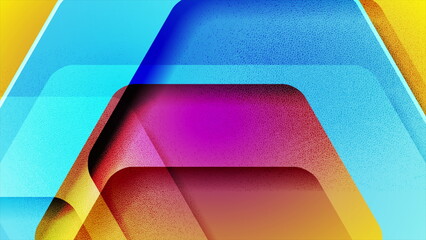 Aufkleber - Colorful glossy hexagons abstract hi-tech grunge background