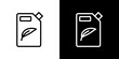 © Zrobac - Biofuel canister icon stroke vector icon simple black style, illustration.