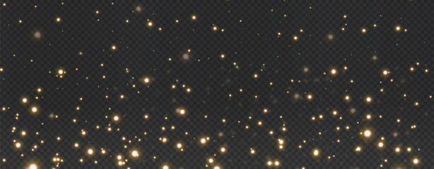 Aufkleber - Festive stardust background with gold sparkle, bokeh, and light effects. Magical and glamorous design perfect for holidays, celebrations, and New Year themes.