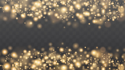 Aufkleber - Festive stardust background with gold sparkle, bokeh, and light effects. Magical and glamorous design perfect for holidays, celebrations, and New Year themes.
