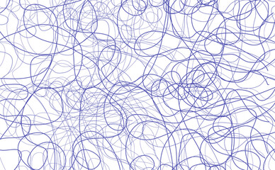 Wall Mural - Abstract chaos drawing. Purple lines on white background.