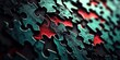 © MST. Anjumanara - Abstract Dark Teal Red Metal Puzzle Pieces Background Texture up art close macro image rusty green