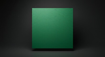 Poster - A green square with a black background