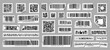 © Your Local Llamacorn - Damaged barcodes, crumpled QR code labels, product ID stickers with torn edges. Serial number badges, inventory barcode with peeling corner, pricing tags, ripped off package tracking codes vector set