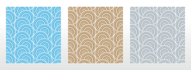 Fototapete - Set of abstract geometric patterns. Seamless vector backgrounds. Colored ornaments Graphic modern patterns Simple lattice graphic design