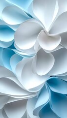 Canvas Print - abstract background, flowing paper sculpture, dynamic, elegant waves, artful design, 3d render