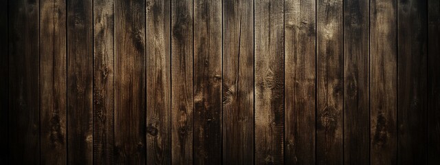 Aufkleber - Dark brown wooden planks background texture.