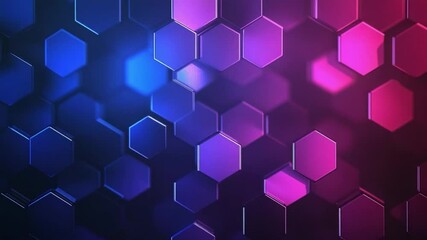 Wall Mural - Hexagon Abstraction: A striking abstract composition of textured hexagonal shapes in gradient colors, showcasing a modern design with depth and dimension.