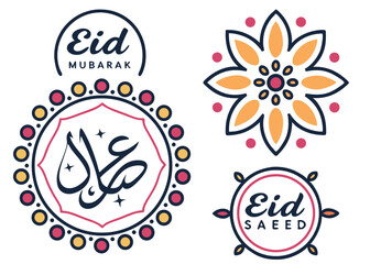 Festive Eid Mubarak and Eid Saeed Design Set for Islamic Celebrations