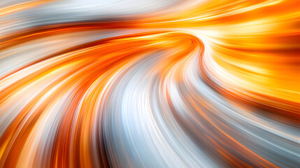 Wall Mural - vibrant abstract motion blur with warm orange and white tones, creating dynamic flow
