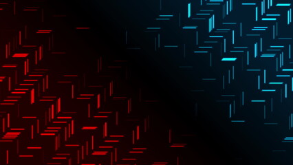 Aufkleber - Red and blue geometric lines abstract technical modern background