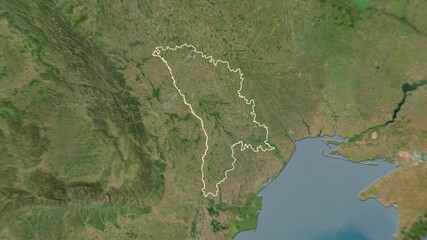 Moldova map - solid. Border. 