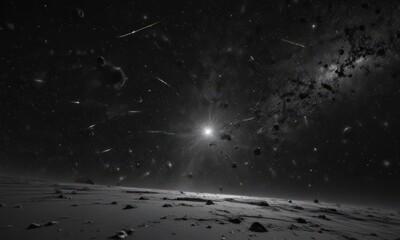 Wall Mural - Intricate starfield, deep cosmic expanse, velvety black backdrop  ,  stellar evolution,  ethereal,  constellation