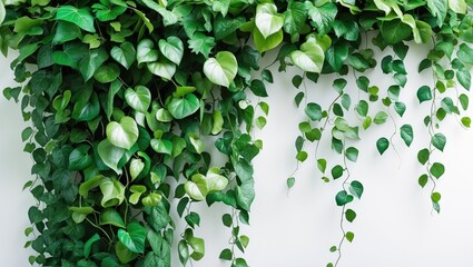 Wall Mural - jungle climbing vine plant isolated on white background with clipping path.
