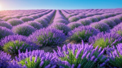 Wall Mural - breathtaking landscape featuring blossoming lavender
