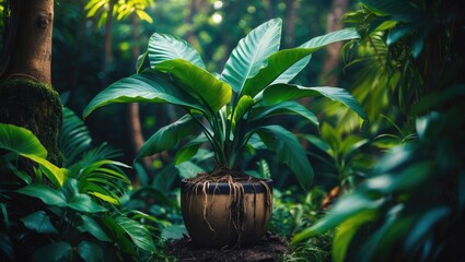 Wall Mural - Lovely Appearance Of Plant In Container