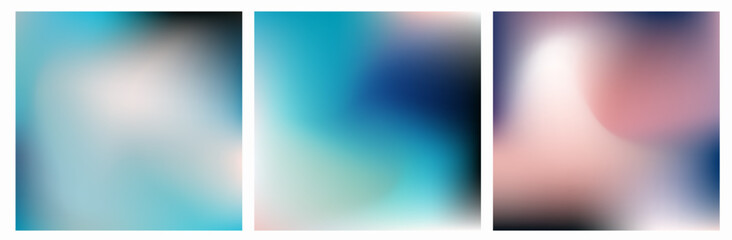 Poster - Soft pastel gradients in an abstract, blurred vector style. This modern vaporwave-inspired design uses smooth color blending, trending in digital art and UI backgrounds for its dreamy futuristic look.