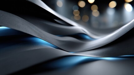 Aufkleber - A black and white image of a wave with a blue tint