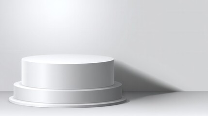 Aufkleber - A white pedestal with a shadow on it