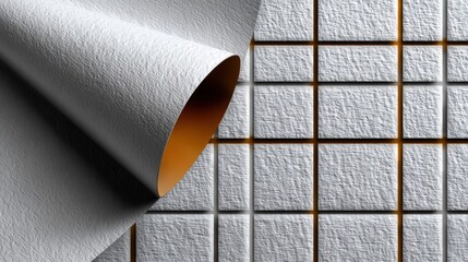 Poster - A piece of paper is folded in half