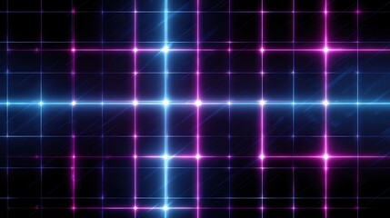 Aufkleber - A colorful, neon-lit background with blue and pink lights