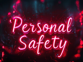 Wall Mural - personal safety 3d text