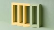 © Jamal - Abstract Green Yellow Geometric Shapes Minimalist Background